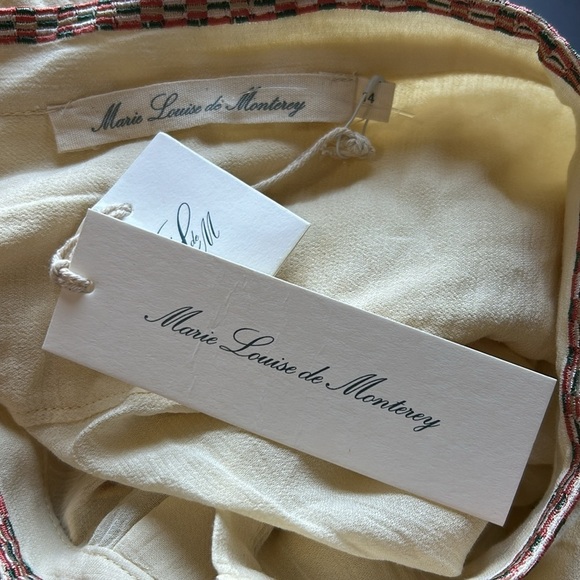 Marie Louise de Monterey Braid Blouse in Antique Embroidered Shirt Sz 10 NEW - Picture 9 of 15